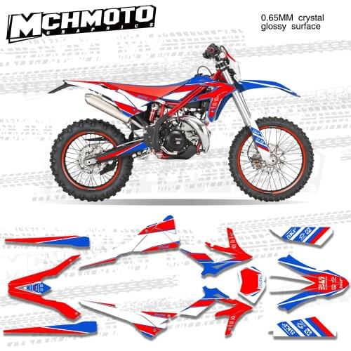 MCHMFG Motorcycle Team Graphic Decal & Sticker Kit For BETA Xtrainer 2015-2019 2015 2016 2017 2018 2019 Graphic