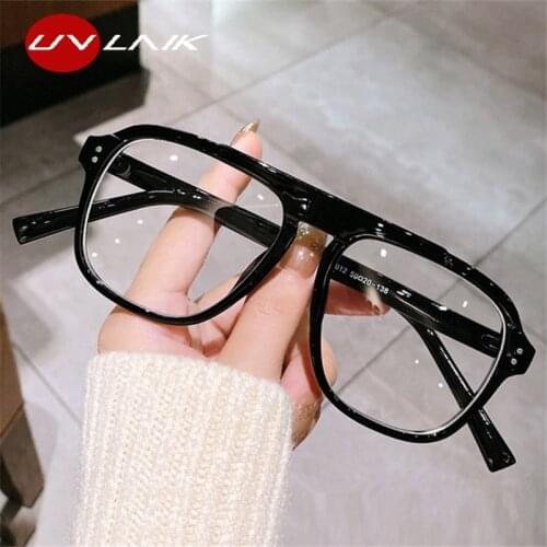 UVLAIK Blue Llight Blocking Glasses Frame Women Spectacle Myopia Transparent Glasses Men Eye Glasses Ladies optical Frames