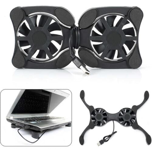 Foldable USB Laptop Cooling Pads With Double Fans Mini Octopus Notebook Cooler Cooling Pad For 7"-15" Inch Notebook Laptop