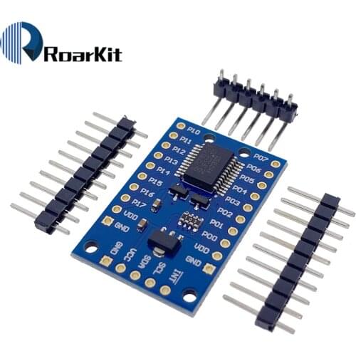 PCF8575 Module Expansion IO port Expander board DC 2.5-5.5V I2C communication control 16 IO ports For Arduino