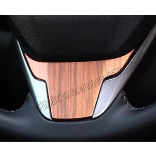 Fit For Honda CRV CR-V 2017 2018 2019 2020 2021 Peach wood Steering Wheel Sheet Cover Trim 1PCS