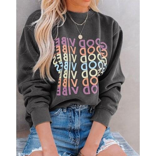 Casual Autumn Oversized Hoodies Women Letter Printing Sweatshirt Fall Long Sleeve Women Clothing Winter Pullovers Hoodies
