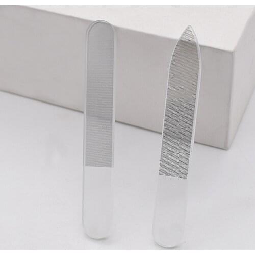 2pcs Professional Nano Glass Nail File Transparent Sanding Polishing Grinding Nail Art Manicure Crystal Glass Nail File