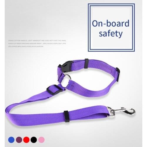 Cat Dog Car Seat Belt Adjustable Car Safety Rope Harness Leash For Dogs Cats Outdoor Travel Supplies Pets Travel Safety Products