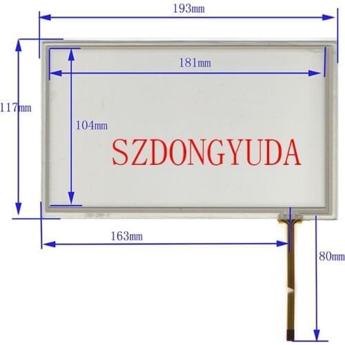 New Touchpad 8 Inch 4-Line 192*117 For ZCR-2198-6 Car GPS Navigation Touch Screen Digitizer Glass Sensor