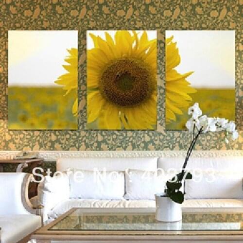MODERN ABSTRACT HUGE LARGE CANVAS ART OIL PAINTING sun FLOWER for living room free shipping