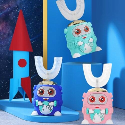 Smart 360 Degrees Electric Toothbrush Kids Silicone Childrens Automatic Ultrasonic Teeth Tooth Brush Cartoon Whitening Teeth