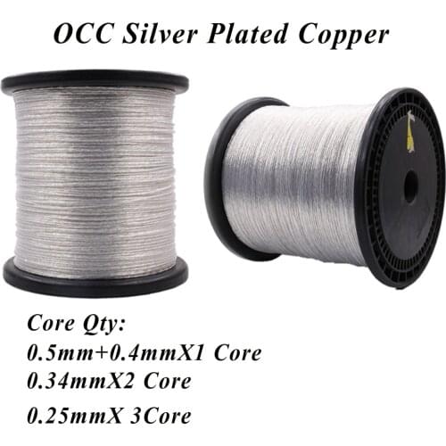 1Ag 8N OCC single copper silver plated audio video RCA interconnect cable signal wire XLR cable balance wire Speaker cable