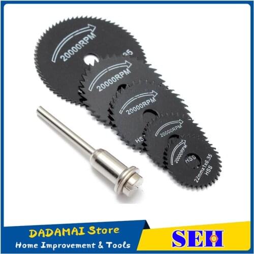 6/10Pcs Mini HSS Circular Saw Blade Rotary Tool For Metal Cutter Power Tool Wood Cutting Discs Drill Mandrel Cutoff