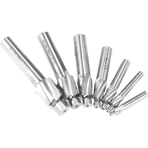 7pcs/set Counterbore Set M3-M12 High Quality High-speed Steel 4 Flutes Straight Shank Counterbore End Mills