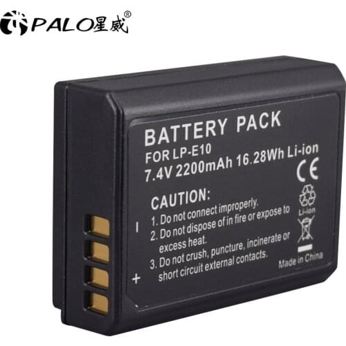 PALO 1-4pcs LP-E10 Camera Battery Replacement LP E10 LPE10 rechargeable battery for Canon 1100D 1200D 4000D Kiss X50 X70 camera