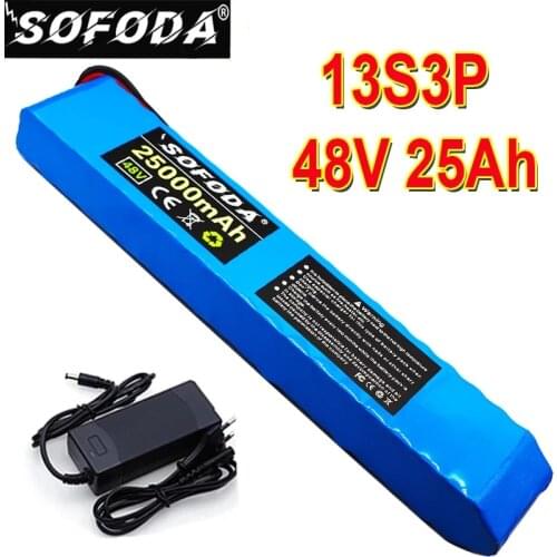 48V e-bike battery 48v 25ah 13S3P li ion battery pack bike conversion kit bafang 1000w and 54.6V2A charger