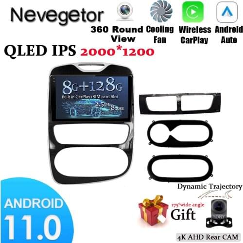 Android11.0 NO DVD 2 Din Car Radio Multimedia Video Player Navigation GPS For RENAULT Clio 3 4 2013-2018 Octa-Core 4G