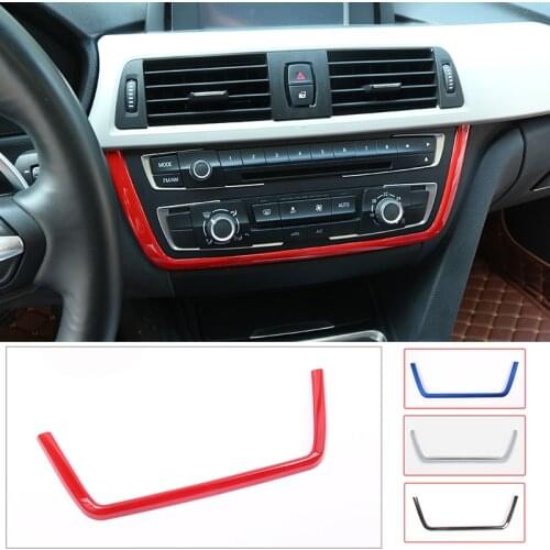 Car Center Console Multimedia Frame Trim ABS Chrome For BMW 3 4 Series 3 Series GT F30 F36 316 318 320 2013-2019 Car Accessories
