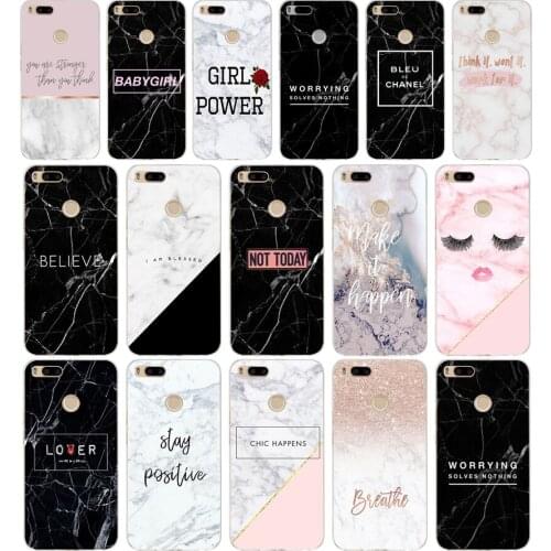 373FG Marble alphabet Soft Silicone Tpu Cover phone Case for xiaomi redmi mi 8 A1 A2 lite