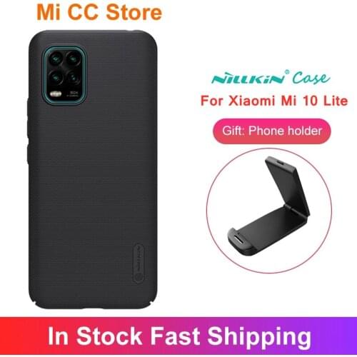 Nillkin Case For Xiaomi Mi 10 Lite 5G Super Frosted Shield for Xiaomi Mi10 youth PC Back Cover Case Holder protection case
