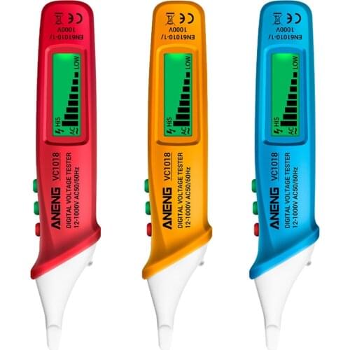ANENG VC1018 Frequency Current Voltage Factor Meter 12V-1000V Sensor Tester Pen Digital Intelligent AC Voltage Meter