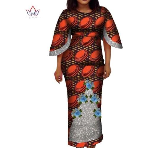 Bintarealwax Long Dresses for Women Party Wedding Casual Date Dashiki African Women Dresses 2020African Dresses for Women WY7981