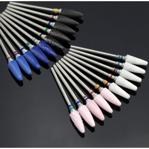 1pcs Nail Drill Bit Ceramic Electric Milling Cutter Burr Manicure Machine Accessories Polish Gel Remove Files Nail Art Tools