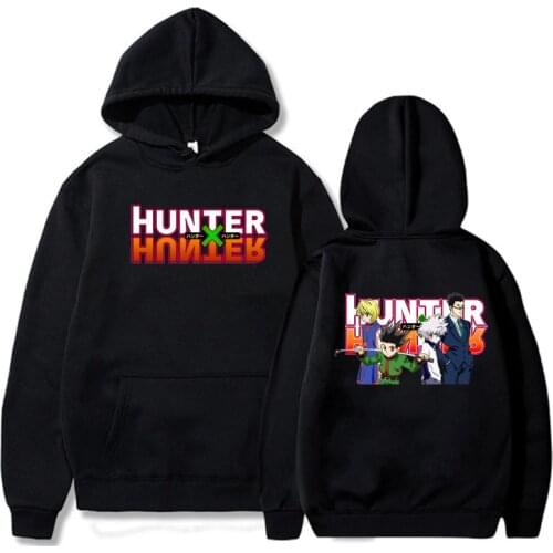 Hoodies Unisex Hunter X Hunter Harajuku Japanese Anime Killua Leorio Kurapika Gon Hisoka Printed Mens Male Streetwear Coat