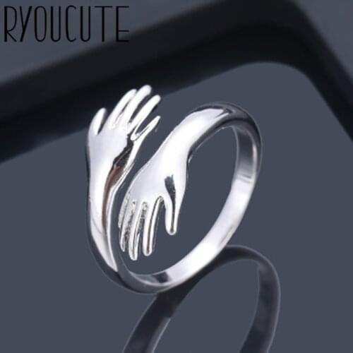 Original Design Bohemian Retro Hand Hug Ring For Women Fashion Open Finger Rings Female Boho Jewelry