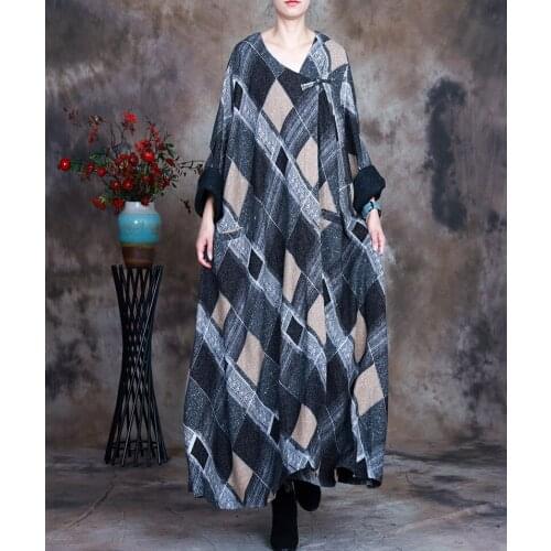 LuoYFF Women's Plaid Coats