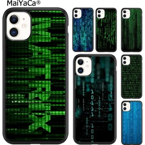 MaiYaCa Matrix Hacker Phone Case Cover For iPhone 5s SE 6 6s 7 8 plus X XR XS 11 12 pro max Samsung Galaxy S8 S9 S10 shell