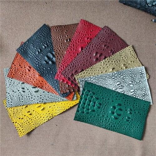 Multicolor top layer cowhide embossed leather DIY mobile phone case Watch strap Card bag 0.7mm thick
