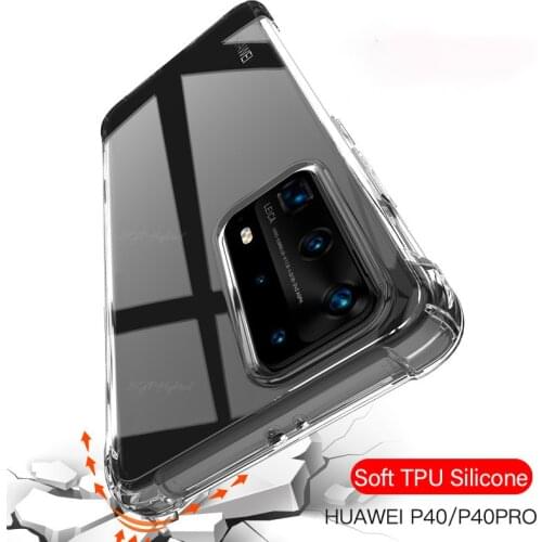 TPU Silicone soft case for Huawei P40 Pro Plus Clear Airbag Shockproof Shell for huawei p40pro p 40 P40 pro+ protection Cover