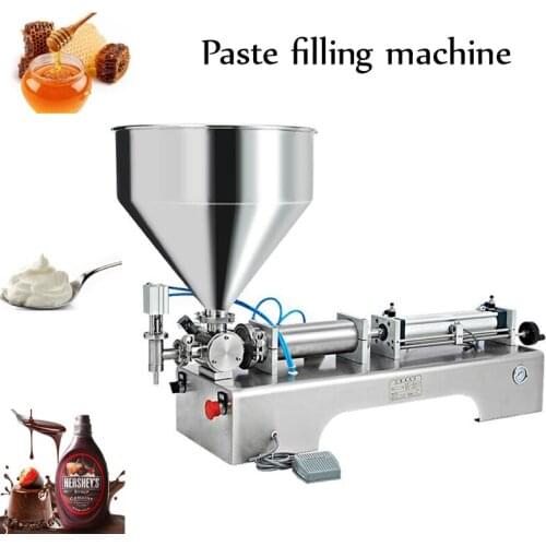 Semi Automatic Sugar Chocolate Chili Honey Stick Cream Heating Tank Paste High Viscosity Sauce Paste Gel Filling Machine