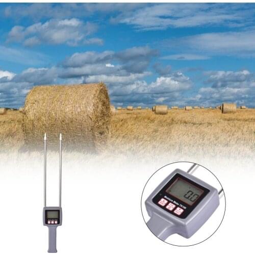 Hay Moisture Meter Portable Backlit Moisture Tester For Bran Practical Quick Measurement For Testing The Moisture Content