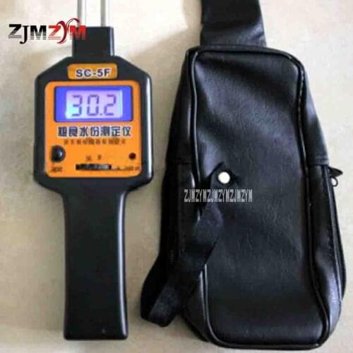 SC-5F Capacitive Digital Display Food Moisture Meter,0-40 Degrees,10-20% of Rice, 10-20% of Wheat, 5-20% of Rape, 10-20% of Corn