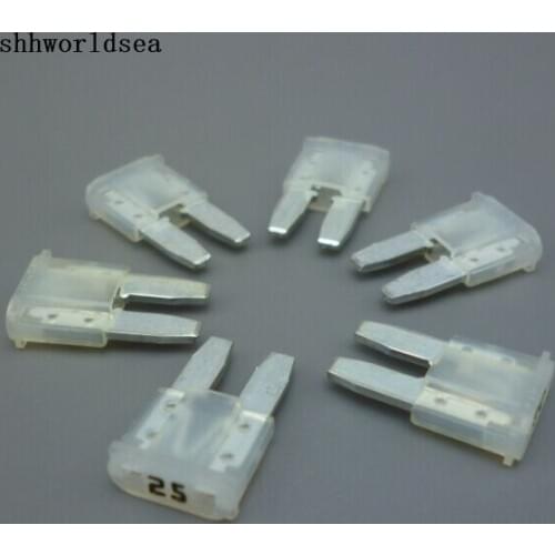 Shhworldsea 500pcs 8mm 25A auto Mini Blade Fuse Car fuse for mondeo for ford