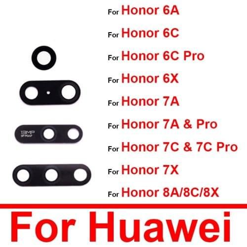 Back Rear Camera Glass Lens For Huawei Honor 5A 5C 5X 6A 6X 7A 7C 7X Honor Play 6 7 Camera Glass Lens Cover with Adhesive Glue