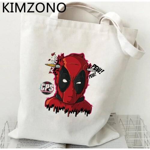 Deadpool shopping bag bolso tote jute bag cotton bag cloth bolsas reutilizables sac cabas reciclaje grab