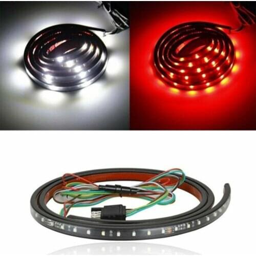 Truck Tailgate Strip Light 59in Arrow Style Triple Row LED Turn Signal Brake Reverse Double Flash Light Bar