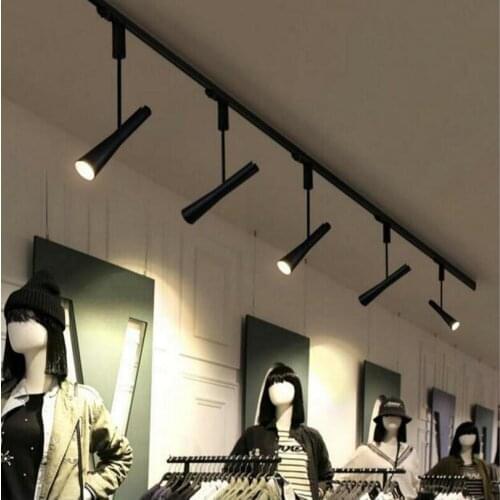 8PCS Dimmable LED Track Light 15W COB Rail Down Lights For Kitchen Clothing Shoes Shop Store Track Lamps Spot Lighting