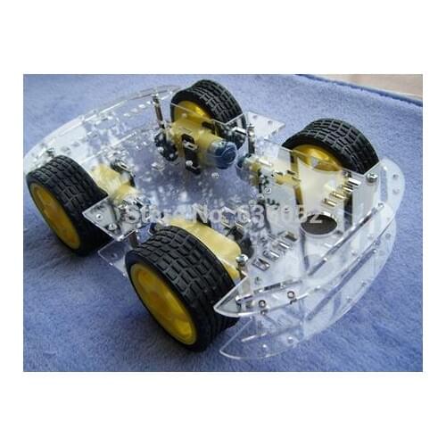 Smart RC Car Chassis 4 Driver Power Tracking Chronological With Encoder Speed 4WD DIY RC Toy Robot UNO R3 ATMEGA 2560 Raspberry