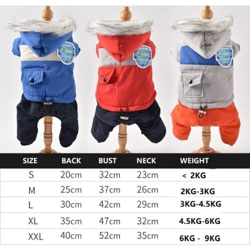 High-quanlity Fully armed Fashion Winter Pet clothes thickening winter down jacket dog clothes for Small and medium sized dog