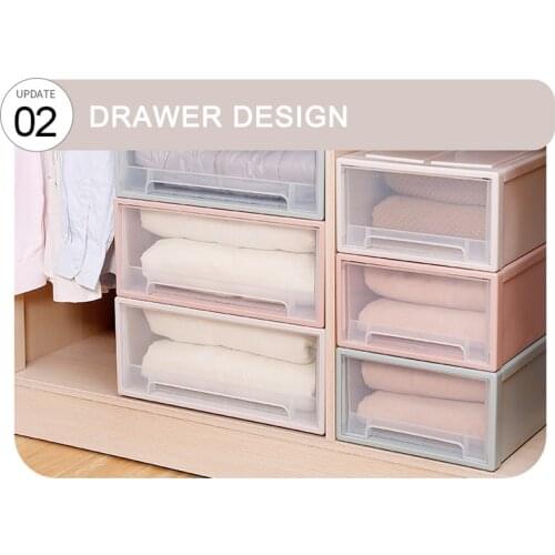 Storage Box Case Organizers Drawer Portable Stackable for Bra Clothes Wardrobe E7