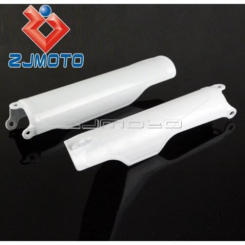 For CRF250X 2004-2017 Motocross Fork Protector Covers For Honda CRF250R CRF450R 2004-2018 Dirt Bike White Plastic Fork Guards