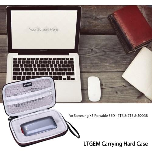 LTGEM EVA Hard Case for Samsung X5 Portable SSD 1TB & 2TB & 500GB - Thunderbolt 3 External SSD Case