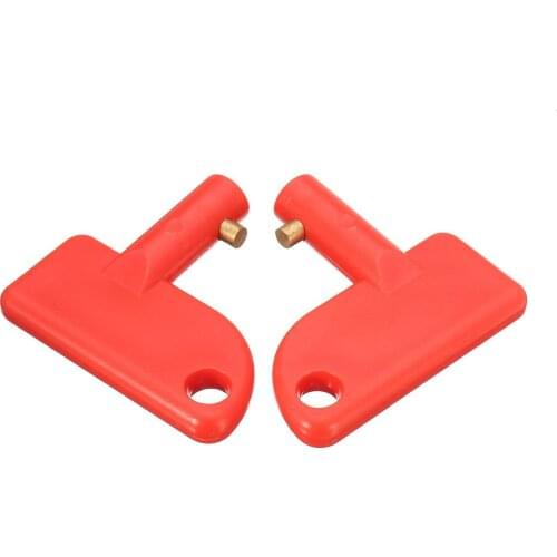 2x Red Mini Battery Cut Off Kill Isolator Switch Spare Keys For Marine Auto Boat Truck