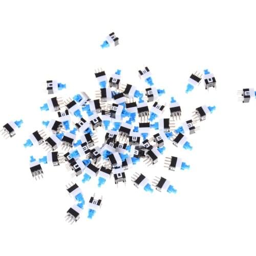 50pcs/lot 6Pin Push Tactile Power Micro Switch Self Lock On/Off Button Latching Switch Electronic 7*7mm