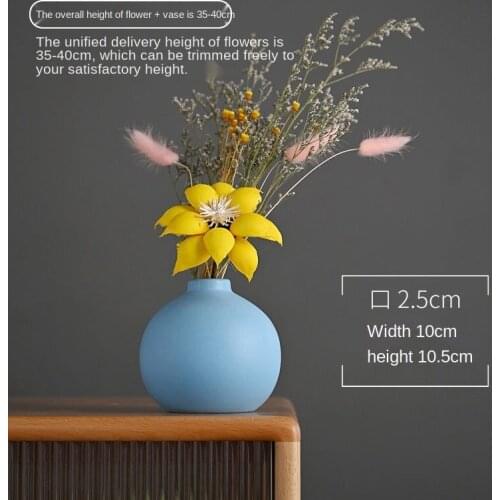 Home Decoration Accessories Dried Flowers In Vases Flower Arrangements Living Room Ceramics Small Ornaments Desktop Decorations
