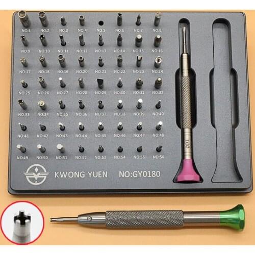 Assortment of 56 Tips Stainless Steel Watch Screwdriver for Brand Watch Repair