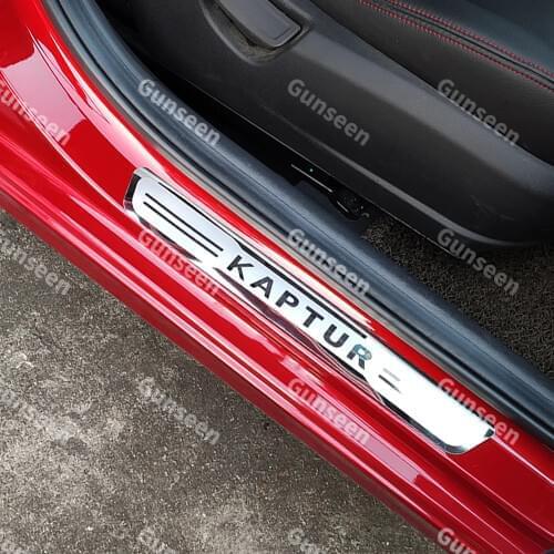 Auto Protector Door Sill Trim Accessories For Dacia Renault Captur 2016 2015 2018 Kaptur Car Sticker Styling 2017 2019 2020