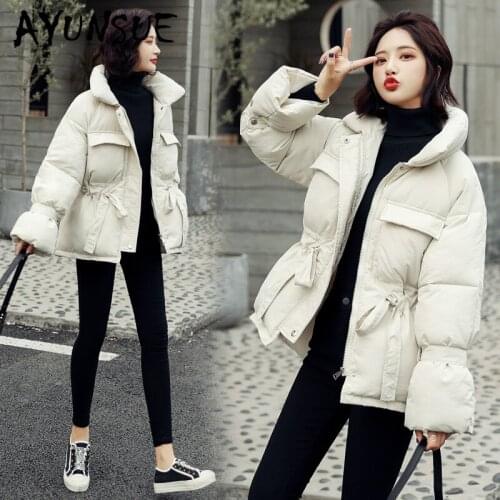 AYUNSUE Parka Long Coat Women Korean Parkas Winter Jacket Women Hooded Womens Jackets Abrigos Mujer Invierno 2020 YR-616 YY1499