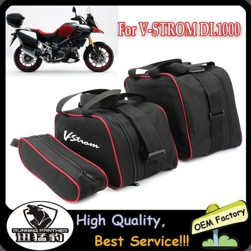 Motorcycle Luggage Bag For SUZUKI V-STROM DL1000 DL 1000 Black Trunk Inner Bags vstrom 1000 2014-2020 DL650 DL1050 V-Strom 650
