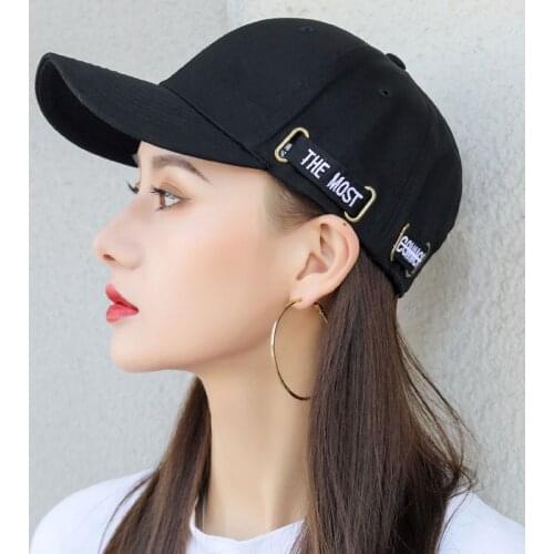 Unisex Mens baseball Cap Women Black Letter Embroidery Korean Style Summer Snapback Hip Hop Hat gorros hombre casquette femme